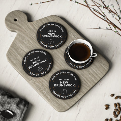 Freddy Bean "Made in New Brunswick" Cork Coaster